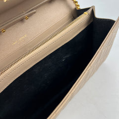 Saint Laurent Envelope Flap Small Beige