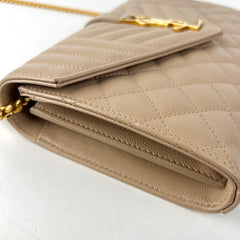 Saint Laurent Envelope Flap Small Beige