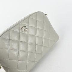 Chanel Caviar Mini Crossbody Grey 2024 (Microchip)