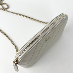 Chanel Caviar Mini Crossbody Grey 2024 (Microchip)