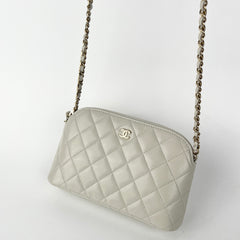 Chanel Caviar Mini Crossbody Grey 2024 (Microchip)