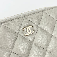 Chanel Caviar Mini Crossbody Grey 2024 (Microchip)
