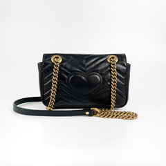 ITEM 29 - Gucci Marmont Matelasse Mini Black Crossbody Bag