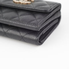 Chanel Caviar Black Flap Wallet
