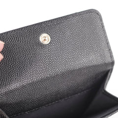 Chanel Caviar Black Flap Wallet