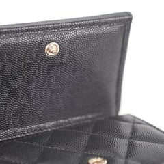 Chanel Caviar Black Flap Wallet