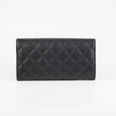 Chanel Long Caviar Black Wallet