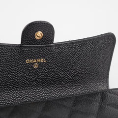 Chanel Long Caviar Black Wallet