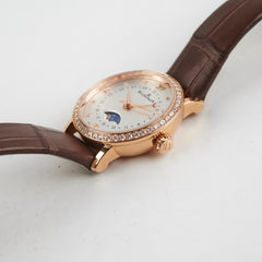 Blancpain Villeret 29mm Rose Gold Moonphase Diamond Watch