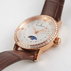 Blancpain Villeret 29mm Rose Gold Moonphase Diamond Watch
