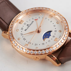 Blancpain Villeret 29mm Rose Gold Moonphase Diamond Watch
