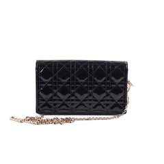 ITEM 2 - Dior Pouch Cannage WOC Wallet On Chain Clutch Black