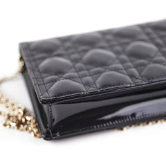 ITEM 2 - Dior Pouch Cannage WOC Wallet On Chain Clutch Black