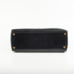 Hermes Vintage Kelly 32 Noir Box Leather