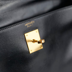 Hermes Vintage Kelly 32 Noir Box Leather
