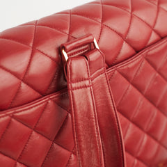 Chanel Vintage Lambskin Backpack Red