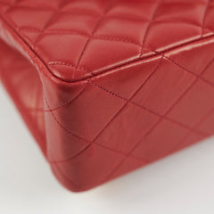 Chanel Vintage Lambskin Backpack Red