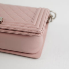 Chanel Old Medium Lambskin Boy Light Pink