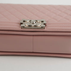 Chanel Old Medium Lambskin Boy Light Pink