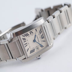 Cartier Medium Tank Francaise 27mm Stainless Steel Watch W51011Q3