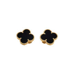 Van Cleef & Arpels Magic Alhambra Onyx Earrings