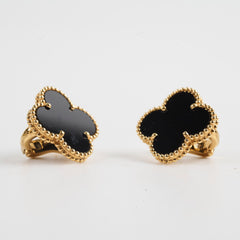 Van Cleef & Arpels Magic Alhambra Onyx Earrings