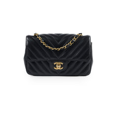 Chanel Chevron Mini Retangular Black
