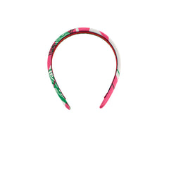 Hermes Brides De Gala Rose Silk Headband