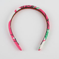 Hermes Brides De Gala Rose Silk Headband