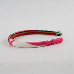 Hermes Brides De Gala Rose Silk Headband