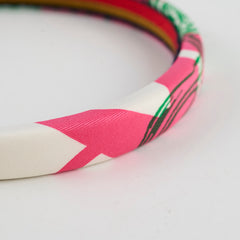 Hermes Brides De Gala Rose Silk Headband