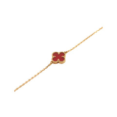 Van Cleef & Arpels Sweet Alhambra Carnelian Bracelet