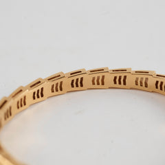 Bulgari Serpenti Viper White Mother of Pearl Bracelet Pink Gold Size S