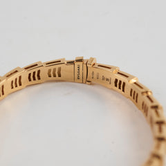 Bulgari Serpenti Viper White Mother of Pearl Bracelet Pink Gold Size S