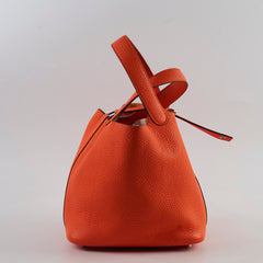 Hermes Picotin 18 Clemence Orange U Stamp