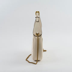 Gucci GG Marmont Half Moon Shoulder White