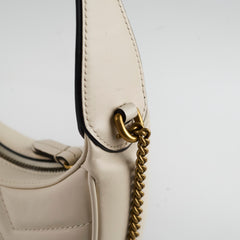 Gucci GG Marmont Half Moon Shoulder White