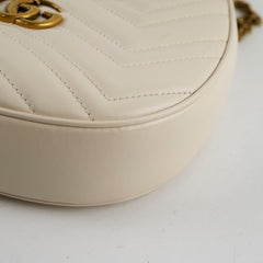 Gucci GG Marmont Half Moon Shoulder White