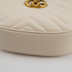 Gucci GG Marmont Half Moon Shoulder White