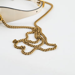 Gucci GG Marmont Half Moon Shoulder White