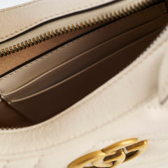 Gucci GG Marmont Half Moon Shoulder White