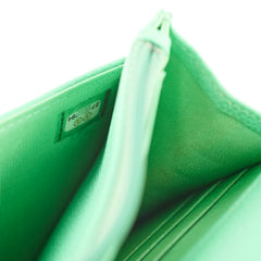 Chanel Wallet On Chain WOC Caviar Green