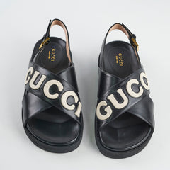 Gucci Crossover Slides Sandals Black 37