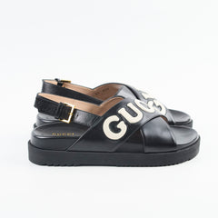 Gucci Crossover Slides Sandals Black 37
