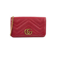 Gucci Marmont Wallet on Chain Red