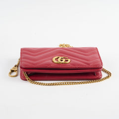 Gucci Marmont Wallet on Chain Red
