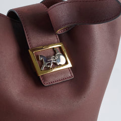 Celine Vintage Bucket Bag Burgundy