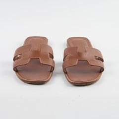 Hermes Oran Slides Gold Size 37.5