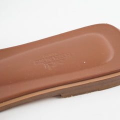 Hermes Oran Slides Gold Size 37.5