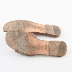 Hermes Oran Slides Gold Size 37.5